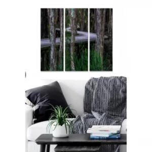 Image of MDF142632 Multicolor Decorative MDF Painting (3 Pieces)