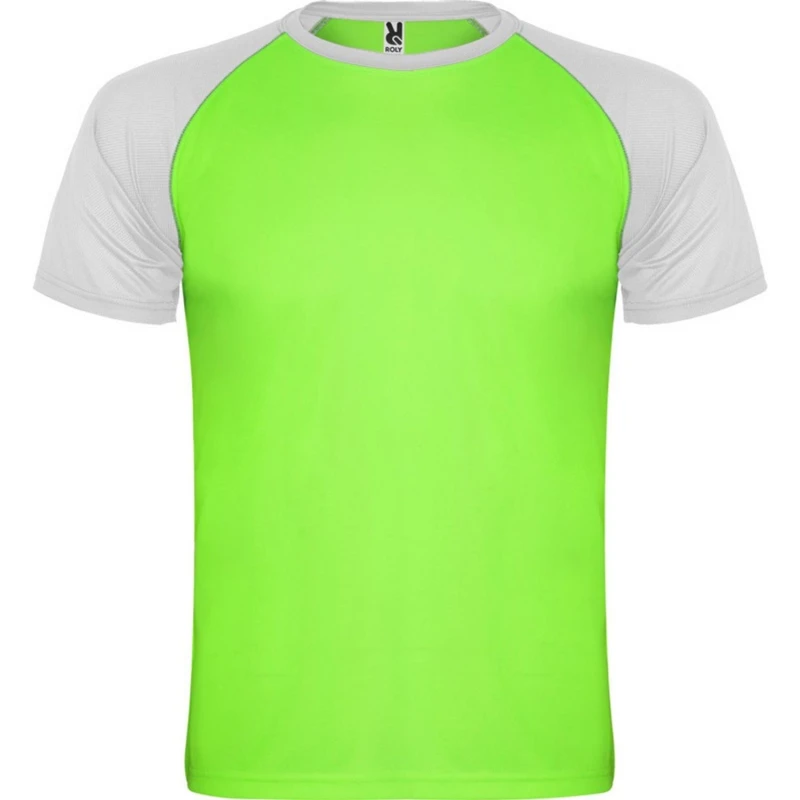 Image of ROLY Indianapolis Short-Sleeved Sports T-Shirt in Bright Green Size: 4 Years Bright Green Unisex 4 Years