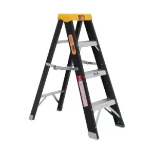 Image of Rhino Fibreglass Step Ladder - 4 Tread