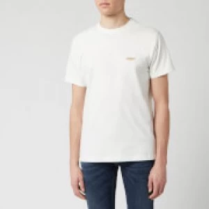 Image of Nudie Jeans Mens Daniel Logo T-Shirt - Off White - M