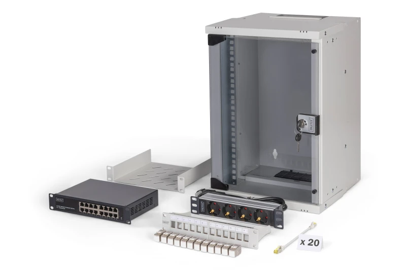 Image of Digitus SOHO Pro network set. 254mm (10") - 9U. 315 x 300 mm (W