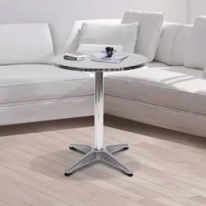 Image of HOMCOM Adjustable Aluminium Bar Table-Silver