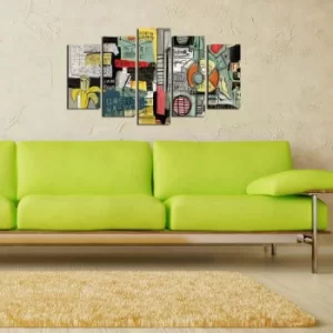 Image of 5ABSMDF-79 Multicolor Decorative MDF Painting (5 Pieces)