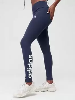 Image of adidas Essentials Linear Leggings - Navy, Size S, Women
