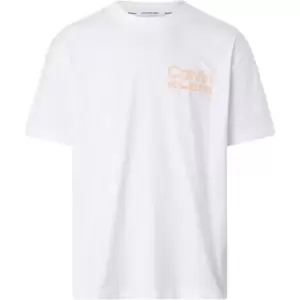 Image of Calvin Klein Jeans Bold Color Institutional T-Shirt - White