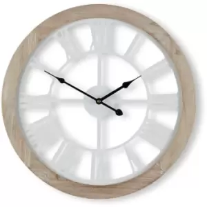 Image of Art for the Home Country Clock Wooden/Metal Wall Art - Pink