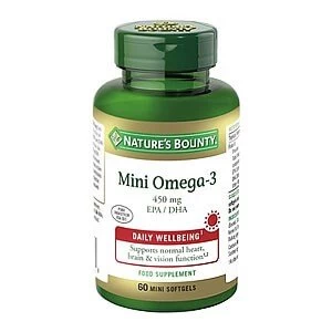 Image of Natureamp39s Bounty Mini Omega 3 450 mg EPADHA 60 Mini Softgels