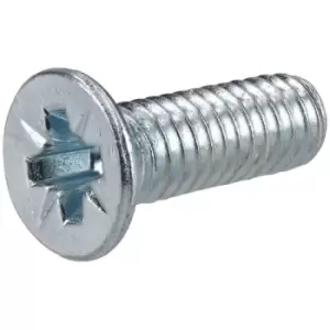 Image of R-TECH 337075 Pozi Countersunk Machine Screws BZP M4 12mm - Pack O...