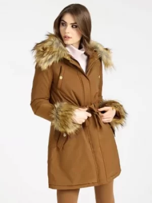 Image of Guess Marciano Jacket Faux Fur Detail
