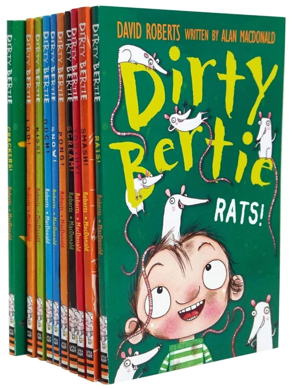 Image of Dirty Bertie Series 2 David Roberts 10 Books Collection Set TOOTHY, RATS, SMASH, KISS David Roberts Books