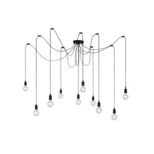Image of Fix Modern Pendant Light - 10xE27 - Black