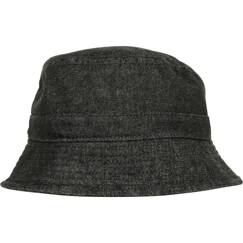 Image of Flexfit by Yupoong Mens Denim Bucket Hat in Black Male One Size