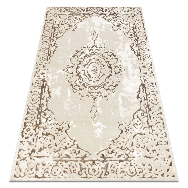 Image of RugsX Carpet Allure 1961 Ornament, Frame - Structural, Stylish, Glamour Cream / Gold 140X190 Cm