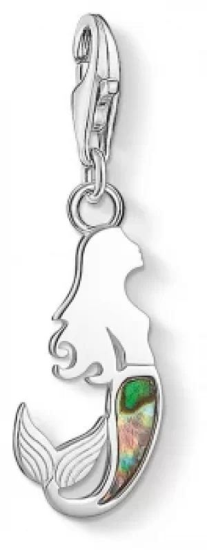 Image of Thomas Sabo Charm Pendant Mermaid 925 Silver Mother Of Pearl Jewellery