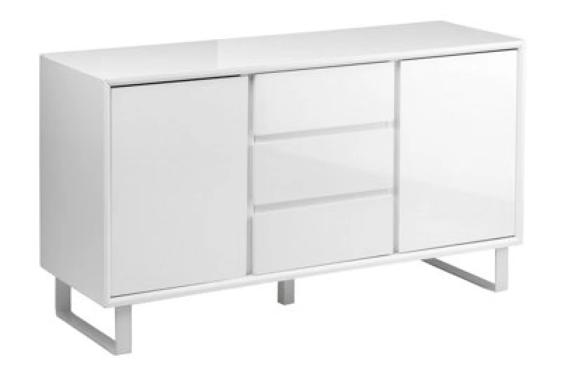 Image of Premier Housewares Moritz White High Gloss Sideboard White