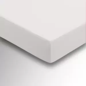 Image of Helena Springfield Percale Small Double Fitted Sheet, Silver