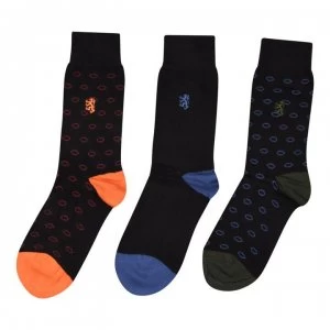 Image of Pringle 3 Pack Open Spot Socks - Black