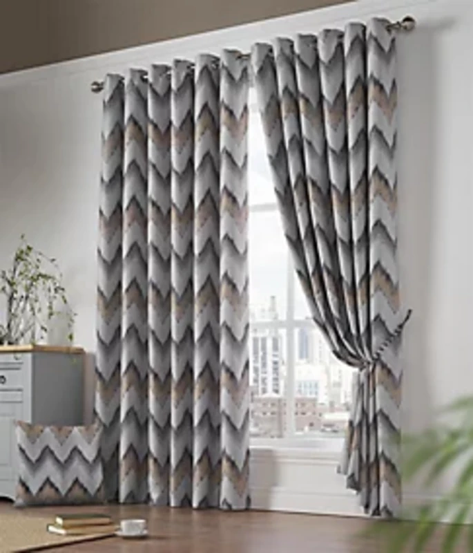Image of Luxury Living Oslo 66" X 90" Ochre (ring Top Curtains) OSLO6690OCH