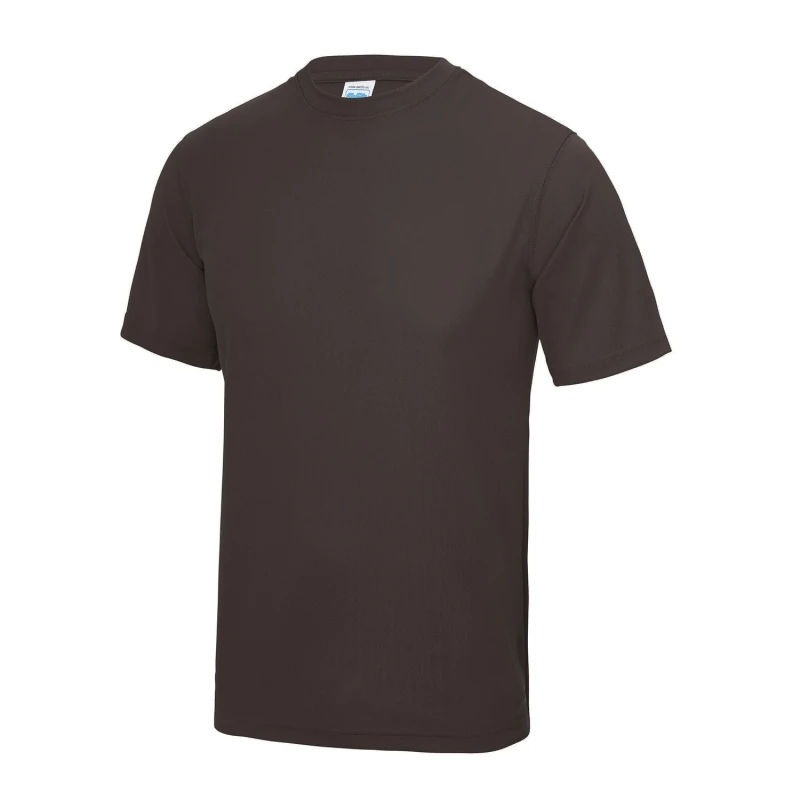 Image of AWDis AWDis Men Just Cool Performance Plain T-Shirt in Chocolate Size: X-Small Chocolate XS Male 5055747892406