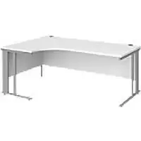 Image of Dams International Left Hand Ergonomic Desk MCM18ELSWH 1,800 x 1,200 x 725 mm