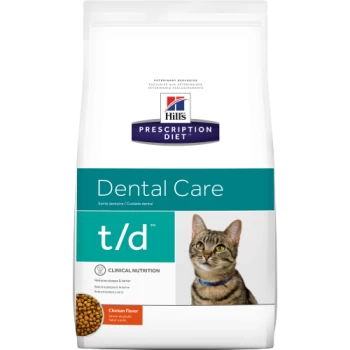 Image of Hill's Prescription Diet T / d Dental Care Feline Dry Food for Cats 1.5kg