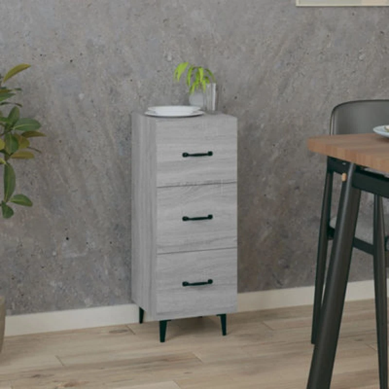 Image of Vidaxl Sideboard Grey Sonoma 34.5X34X90 Cm Engineered Wood