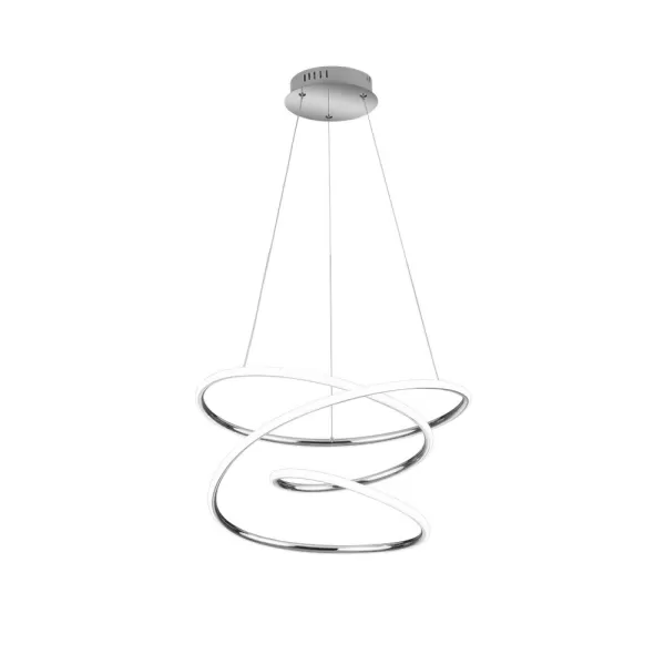 Image of Bologna Modern LED Pendant Ceiling Light Chrome 4000K