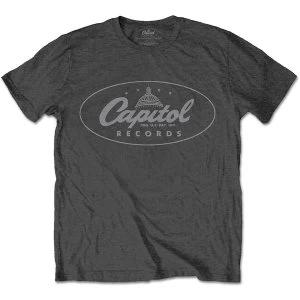 Image of Capitol Records - Logo Unisex Medium T-Shirt - Grey
