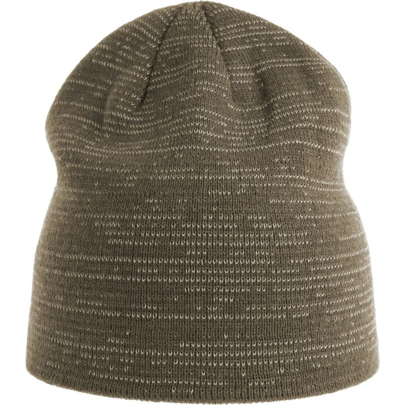 Image of Atlantis Atlantis Men Shine Reflective Short Beanie in Olive Olive One Size Male 5063300858257