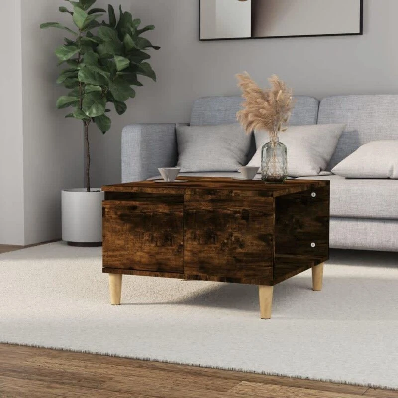 Image of VIDAXL Coffee Table Smoked Oak 55x55x36.5cm Engineered Wood Vidaxl 8720845738679