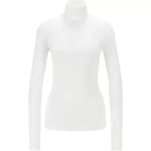 Image of Boss Esthar Roll Neck Top - White