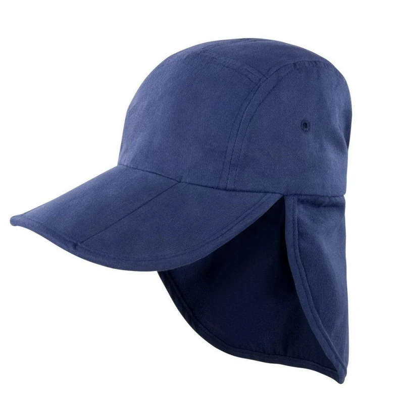 Image of Result Result Headwear Folding Legionnaire Hat Cap Pack of 2 in Navy Navy One Size Unisex 5059269083762