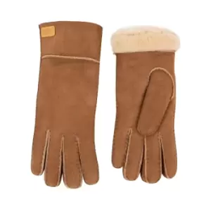 Image of Just Sheepskin Ladies Charlotte Sheepskin Gloves Chestnut (Brown)