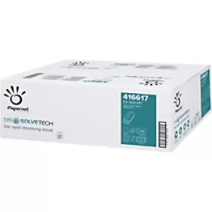 Image of Papernet Hand Towels Green Z-fold 2 Ply Pure Cellulose 20 Sleeves of 200 Sheets