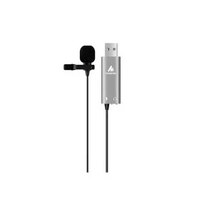 Image of Maono Clip On Lapel Microphone Omnidirectional USB 3.5mm Female Socket 2m Cable