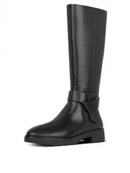 Image of FitFlop Knot Knee-high Boots Knee Boot, Black, Size 7, Women