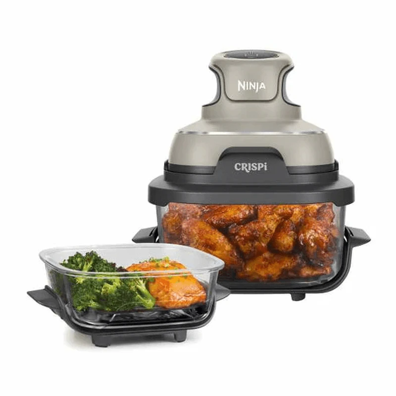 Image of Ninja Crispi 4-in-1 Portable Glass Air Fryer - Stone, Brown 622356319812