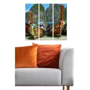 Image of MDF1973830 Multicolor Decorative MDF Painting (3 Pieces)