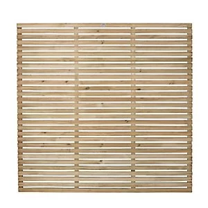 Image of Forest 6 x 6ft Contemporary Single Slatted Fence Panel - Pack of 5