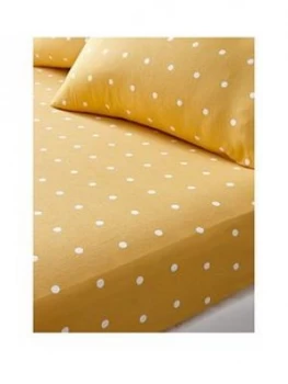 Image of Everyday Collection Brushed Cotton Printed Spot Fitted Sheet