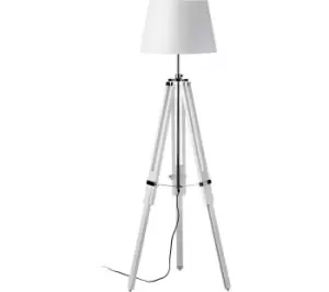 Image of INTERIORS by Premier Jasper Large Tripod Floor Lamp - White
