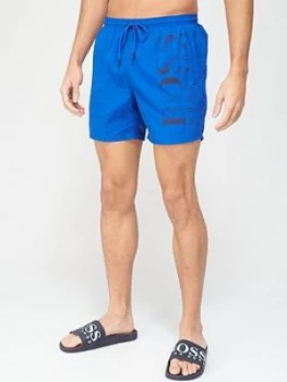 Image of Hugo Boss Octopus Logo Swim Shorts Open Blue Size L Men
