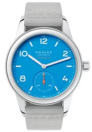 Image of Nomos Glashutte Watch Club Neomatik Signalblau Sapphire Crystal