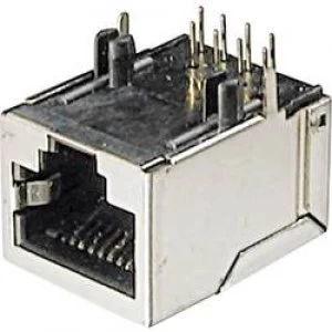 Image of ASSMANN WSW A 20042 LPFS Mounted Modular Socket 8 RJ45 Socket horizontal mount Silver