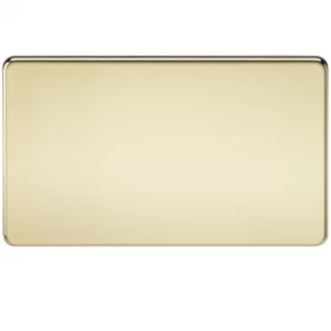 Image of KnightsBridge Screwless 2G Blanking Plate Polished Brass