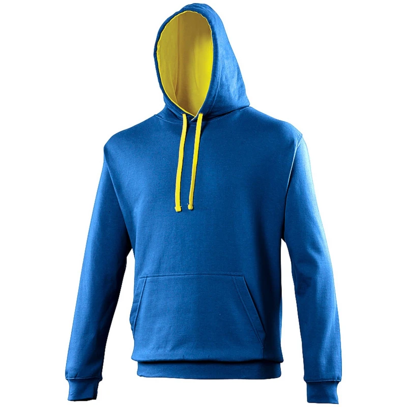Image of AWDis AWDis Men Varsity Hooded Sweatshirt Hoodie in Royal Size: X-Small Royal XS Male 5054171853700