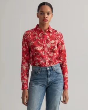 Image of GANT Liberation Bouquet Print Cotton Silk Shirt