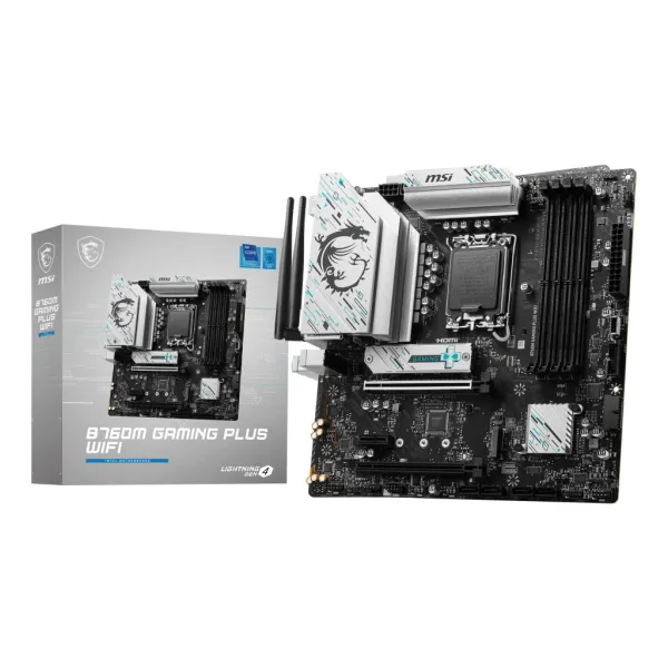 Image of MSI B760M GAMING PLUS WIFI mATX Motherboard for Intel LGA1700 CPUs