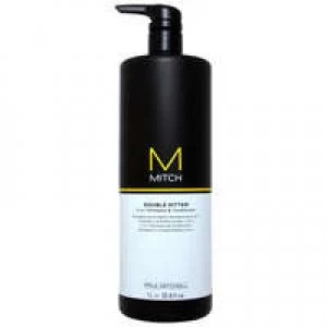 Image of Paul Mitchell Mitch Double Hitter 2-in-1 Shampoo and Conditioner Salon Size 1000ml