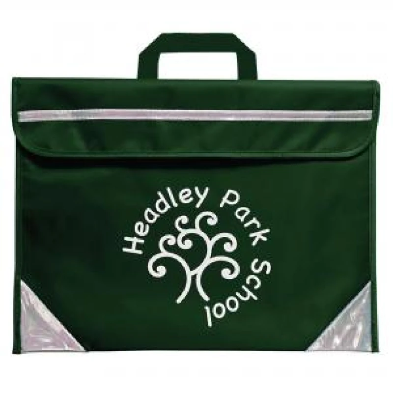 Image of Duo Unprinted Book Bag Green